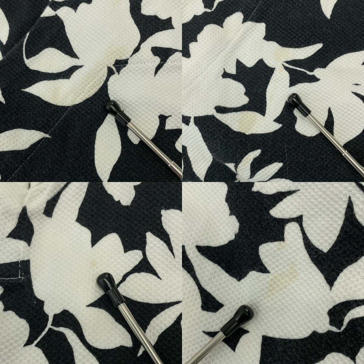 COMME des GARCONS COMME des GARCONS / 콤콤 | 코튼 총 무늬 스탠드 넥 차이나 원피스 | S | 여성