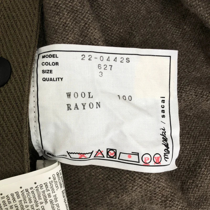 sacai / サカイ | 2022AW | × MADSAKI Knit Cardigan / バックロゴ ニット カーディガン | 3 | メンズ