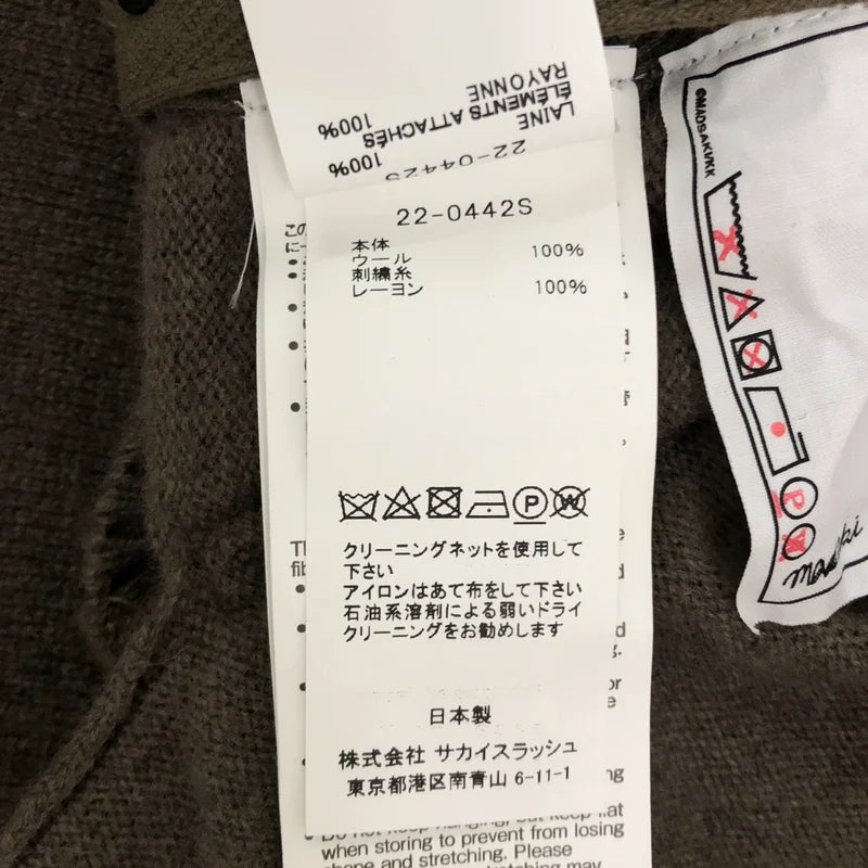 sacai / サカイ | 2022AW | × MADSAKI Knit Cardigan / バックロゴ ニット カーディガン | 3 | メンズ