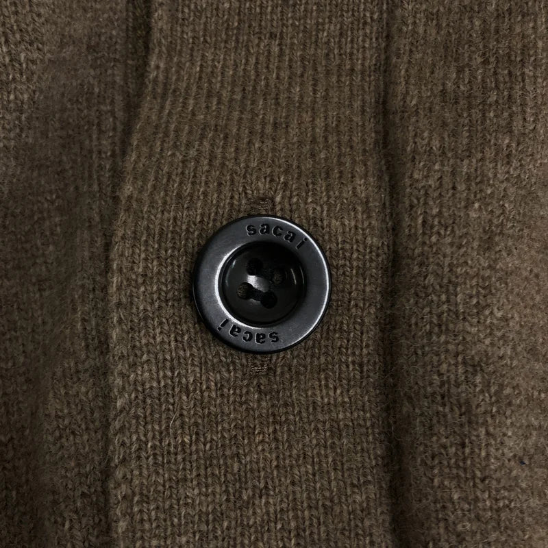 sacai / サカイ | 2022AW | × MADSAKI Knit Cardigan / バックロゴ ニット カーディガン | 3 | メンズ