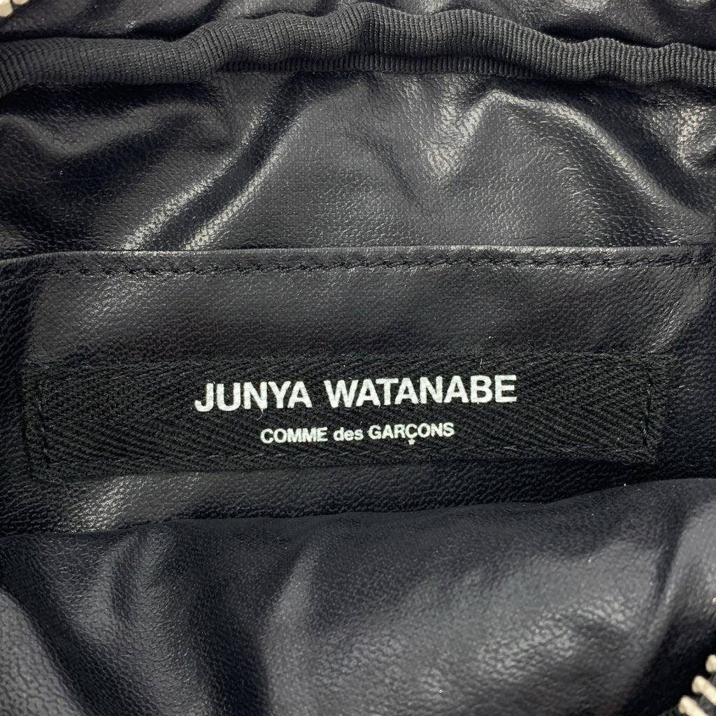 JUNYA WATANABE COMME des GARCONS / 준야와타나베 | 2017SS | 뱀 가죽 파이썬 가죽 스터드 장식 핸드백 파우치 | 블랙 | 여성