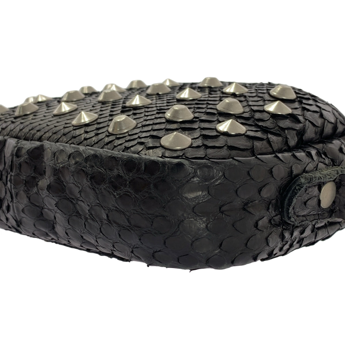 JUNYA WATANABE COMME des GARCONS / 준야와타나베 | 2017SS | 뱀 가죽 파이썬 가죽 스터드 장식 핸드백 파우치 | 블랙 | 여성