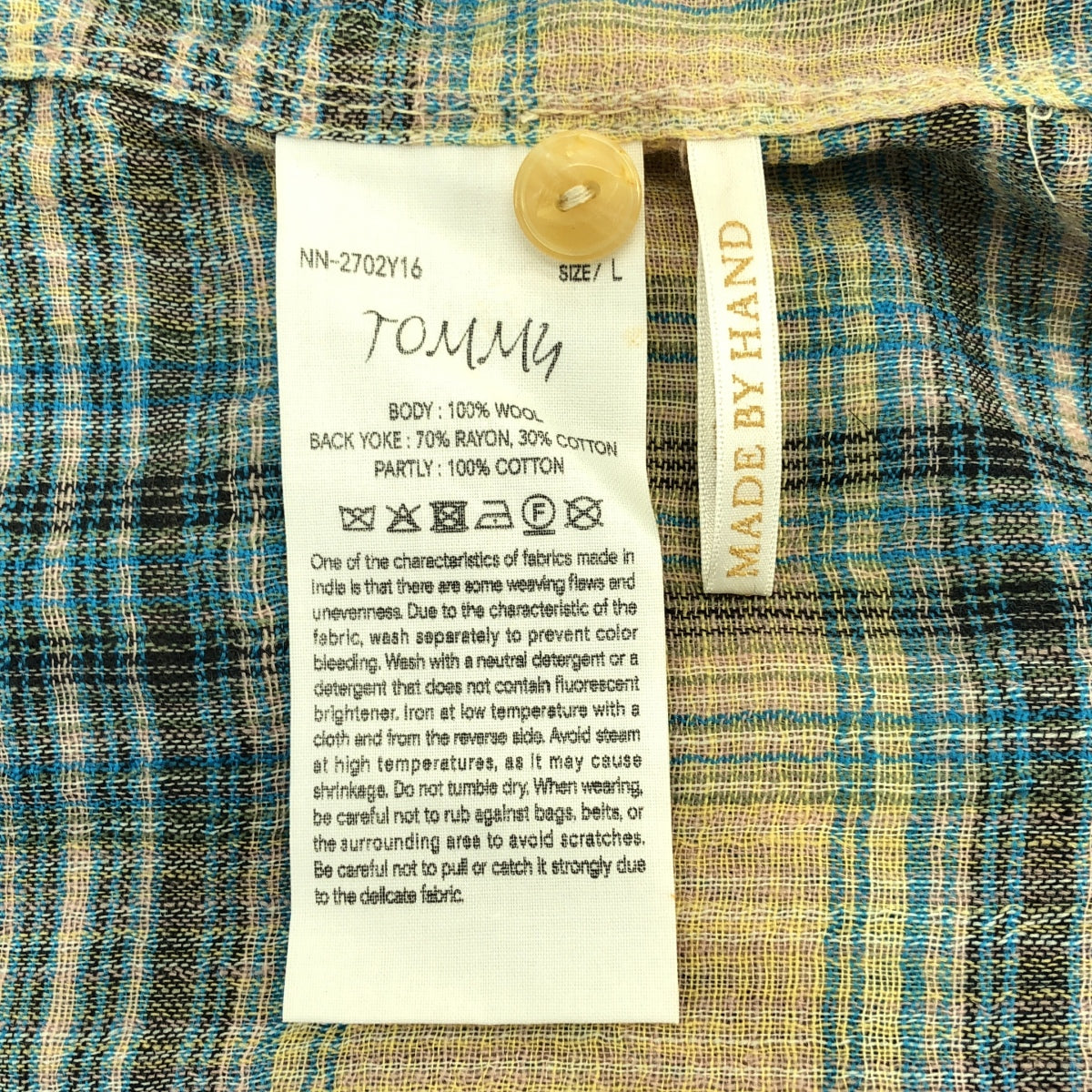 NICENESS / 니스네스 | 2025AW | TOMMY Multicolor Ombre Work Shirt 울 멀티 컬러 옴브레 체크 워크 셔츠 |