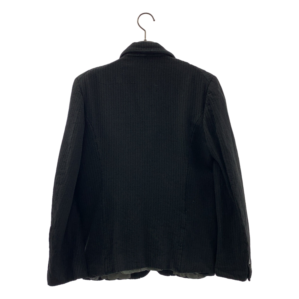 COMME des GARCONS HOMME PLUS / コムデギャルソンオムプリュス | 1999AW | ウール ストライプ 中綿 テーラードジャケット | S | ブラック | メンズ