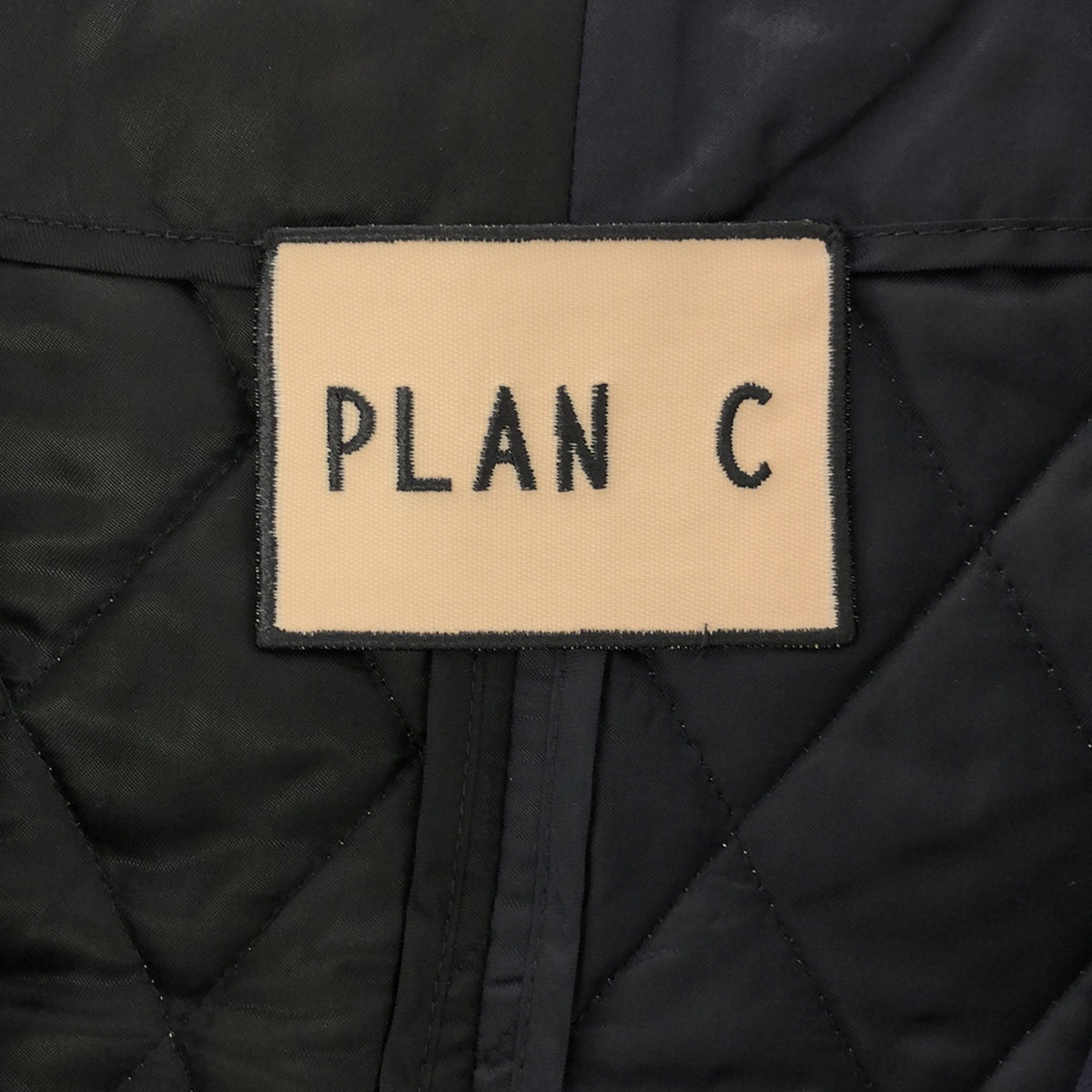 【미품】 Plan C / 플랜시 | 퀼팅 랩 스커트 | 38 | 블랙/네이비 | 여성