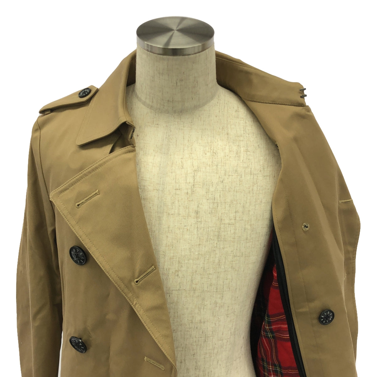 LOVELESS | Belted over trench coat with detachable liner | S | Beige | Men's