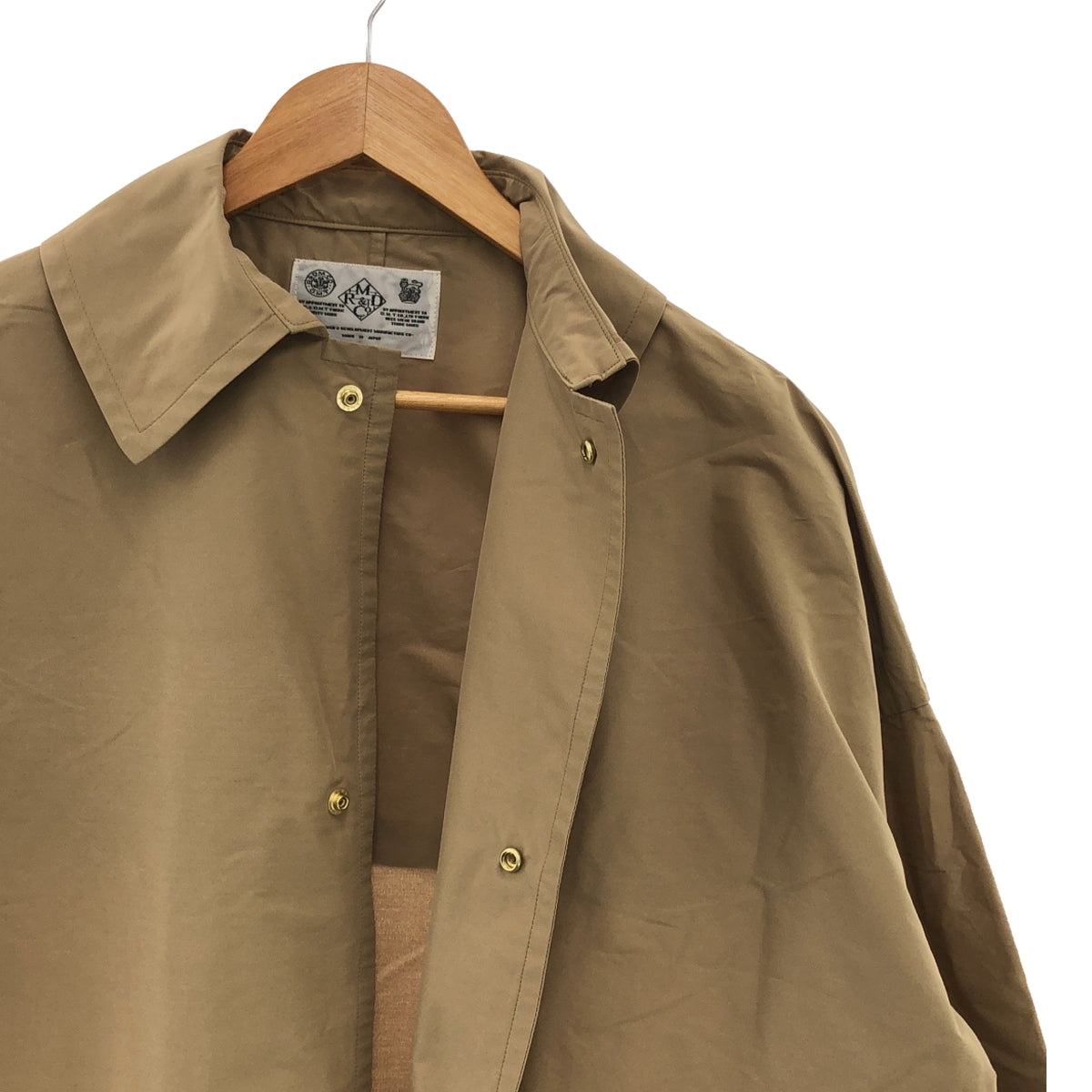 [Good Condition] R &amp; DMCo- / Old Man's Tailor | Cotton Nylon Stand Collar Long Coat | F | Beige | Women's