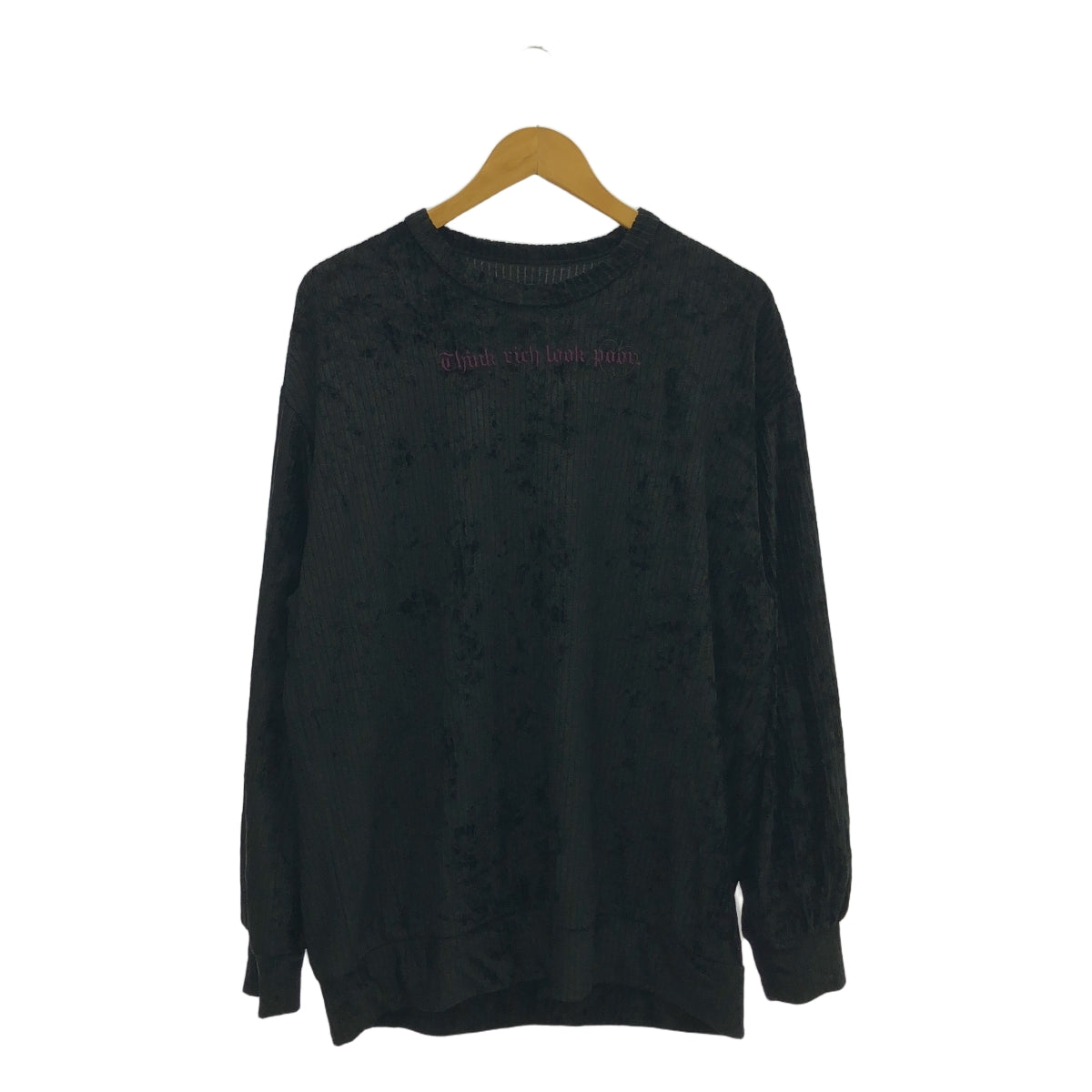 共享 |寬鬆輪廓天鵝絨刺繡剪裁和縫紉 | 1 |黑色 |男士