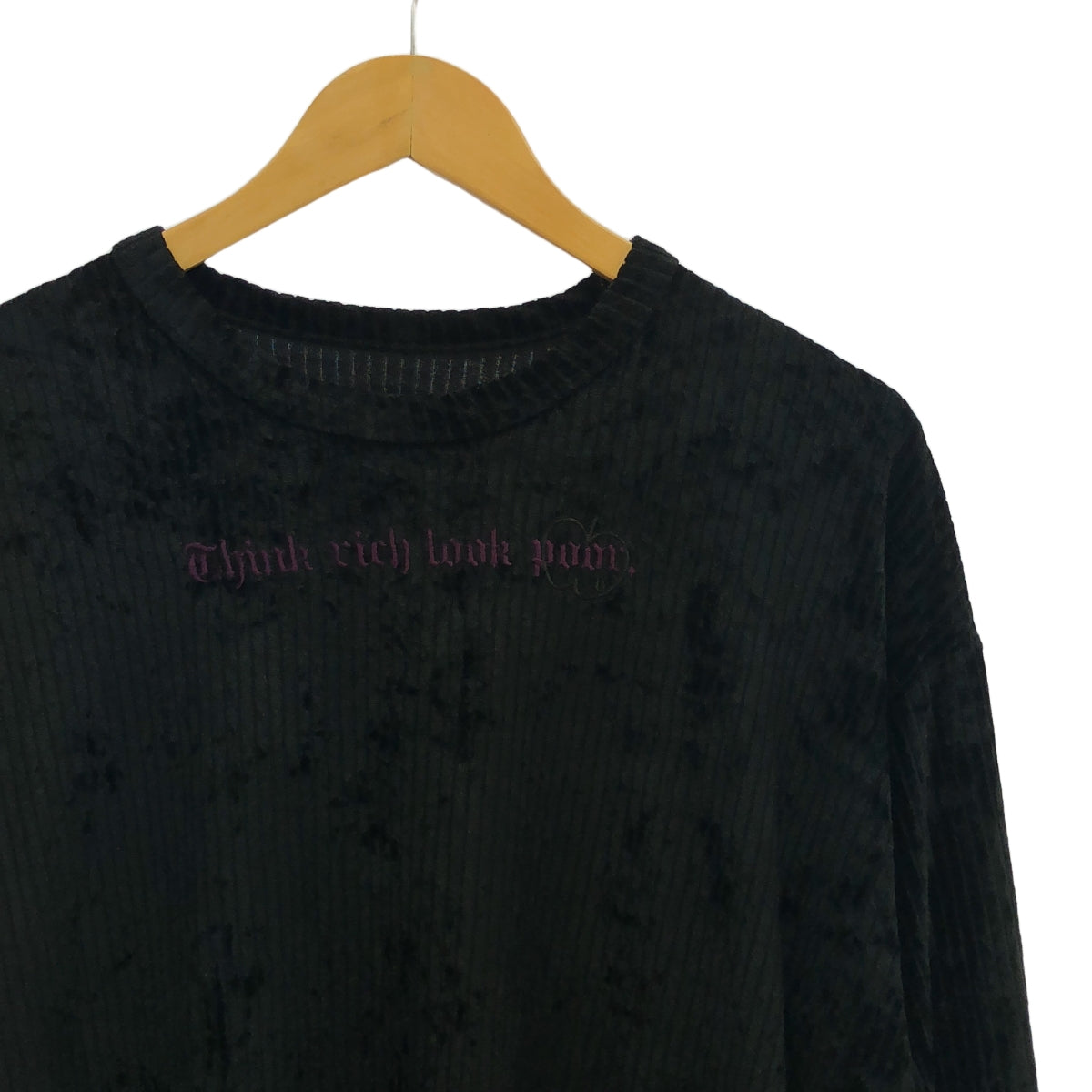 共享 |寬鬆輪廓天鵝絨刺繡剪裁和縫紉 | 1 |黑色 |男士