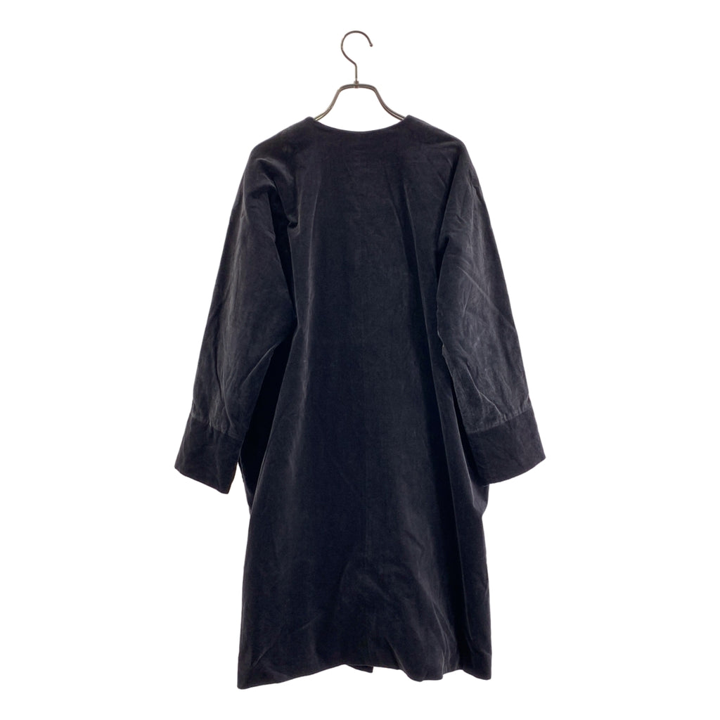 ARTS&SCIENCE / アーツアンドサイエンス | kimono wrap coat ベルベット キモノ ノーカラー コート | 1 | レディース