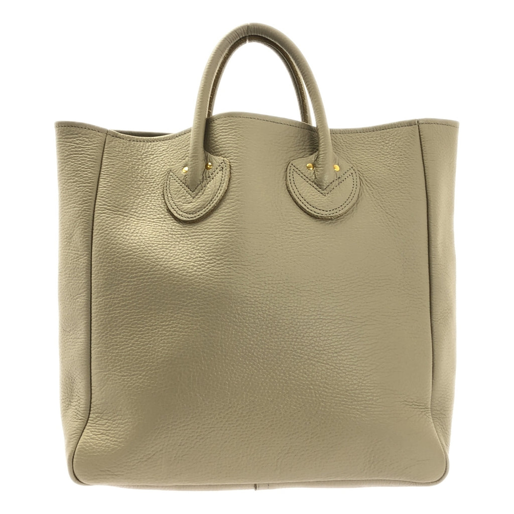 YOUNG&OLSEN / ヤングアンドオルセン | EMBOSSED LEATHER レザー トートバッグ | ベージュ | レディース