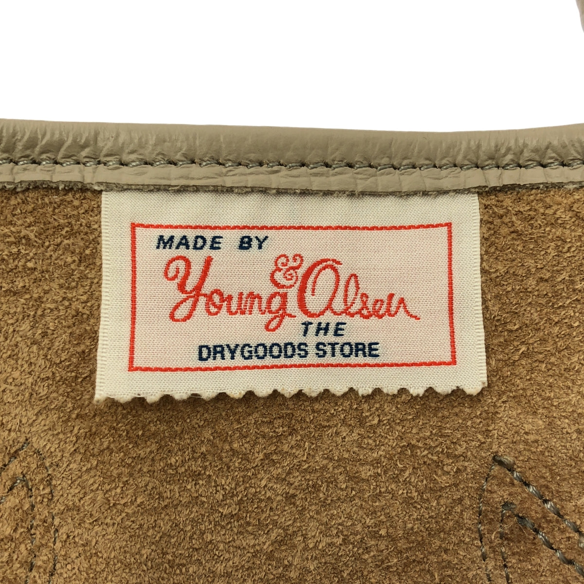 YOUNG &amp; OLSEN / 영과 올센 | EMBOSSED LEATHER 가죽 토트 백 | 베이지 |