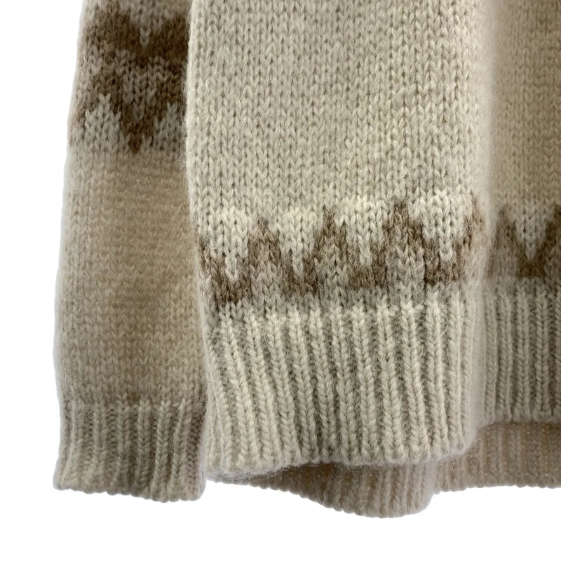 BATONER / バトナー | MOHAIR NORDIC CREW NECK / モヘヤ ウール ノルディック セーター ニット | 2 | メンズ