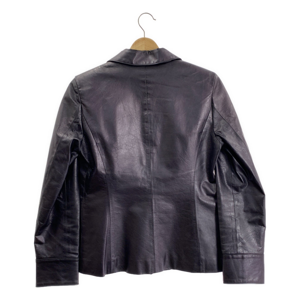 KARL LAGERFELD / カールラガーフェルド | カウレザー 1B ジャケット | 38 | ブラック | レディース