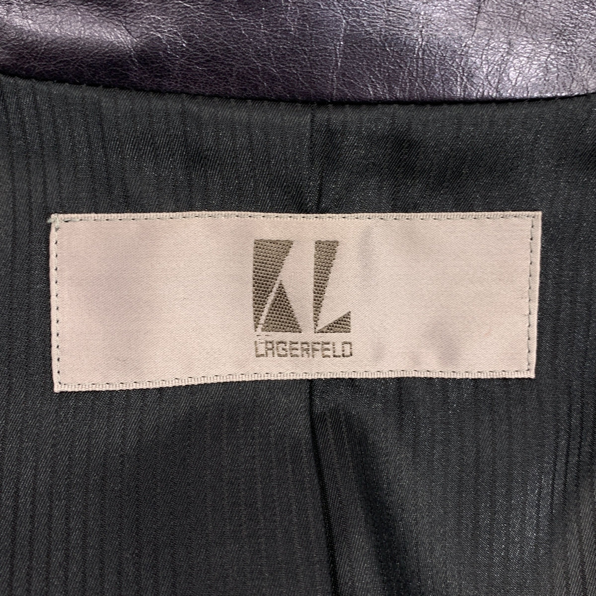 KARL LAGERFELD / カールラガーフェルド | カウレザー 1B ジャケット | 38 | ブラック | レディース