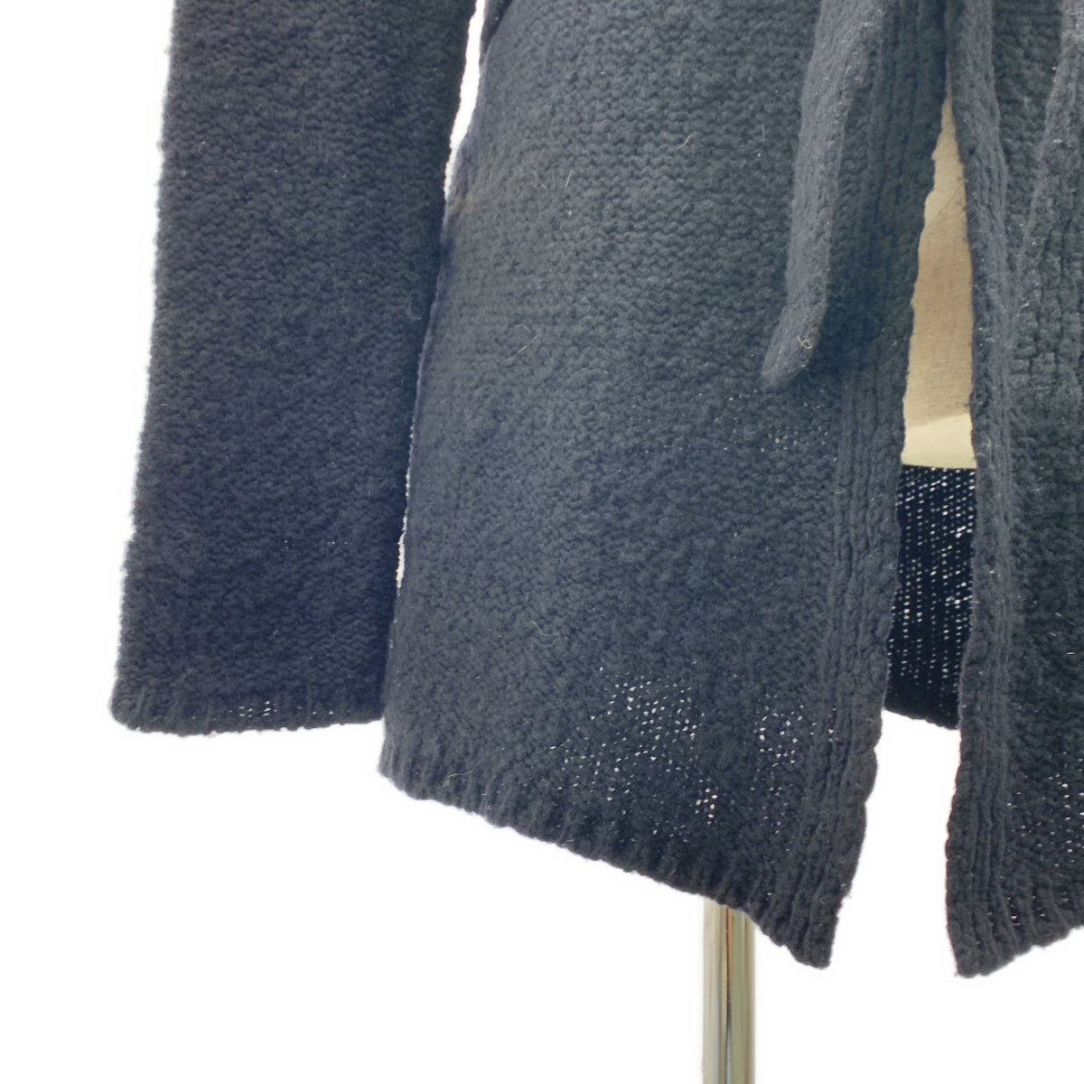 CoSTUME NATIONAL | 羊毛與尼龍搭配腰帶開襟衫 | S尺寸 | 黑色 | 男款