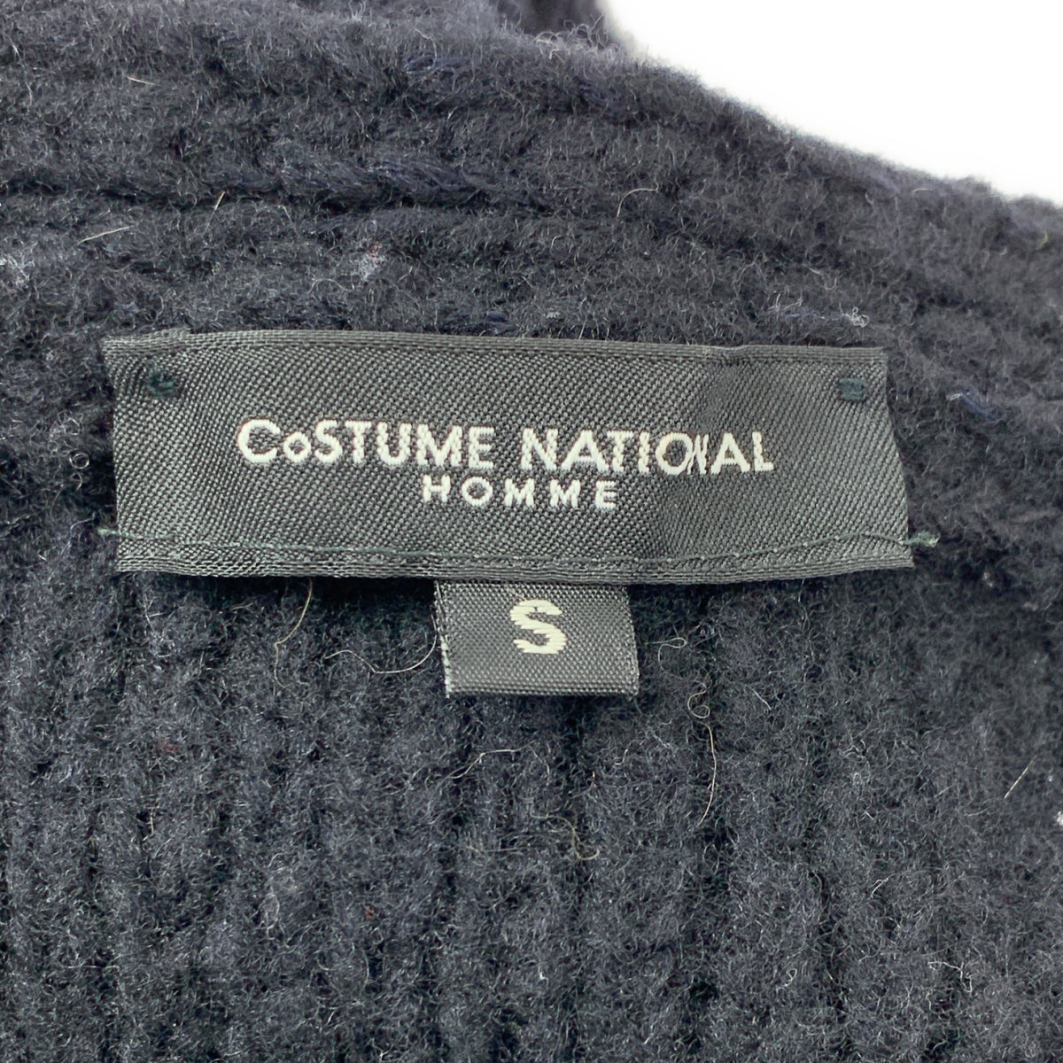 CoSTUME NATIONAL | 羊毛與尼龍搭配腰帶開襟衫 | S尺寸 | 黑色 | 男款