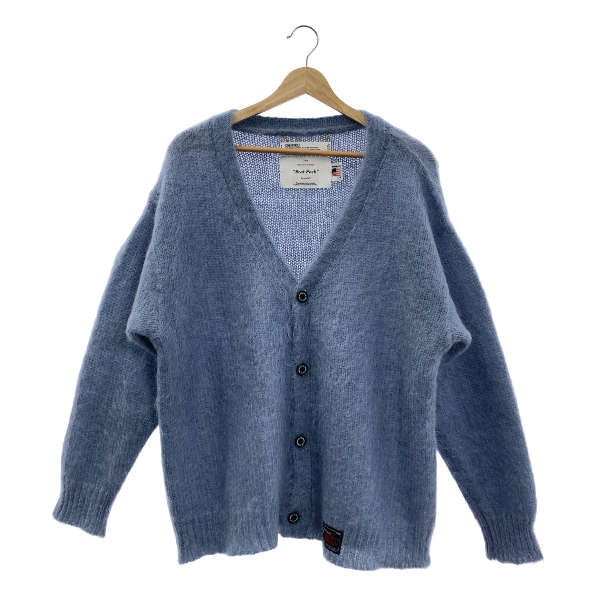 DAIRIKU / ダイリク | 2021AW | Brat Pack / Molly Mohair Knit Cardigan モヘア Vネック カーディガン | F | ブルー | メンズ