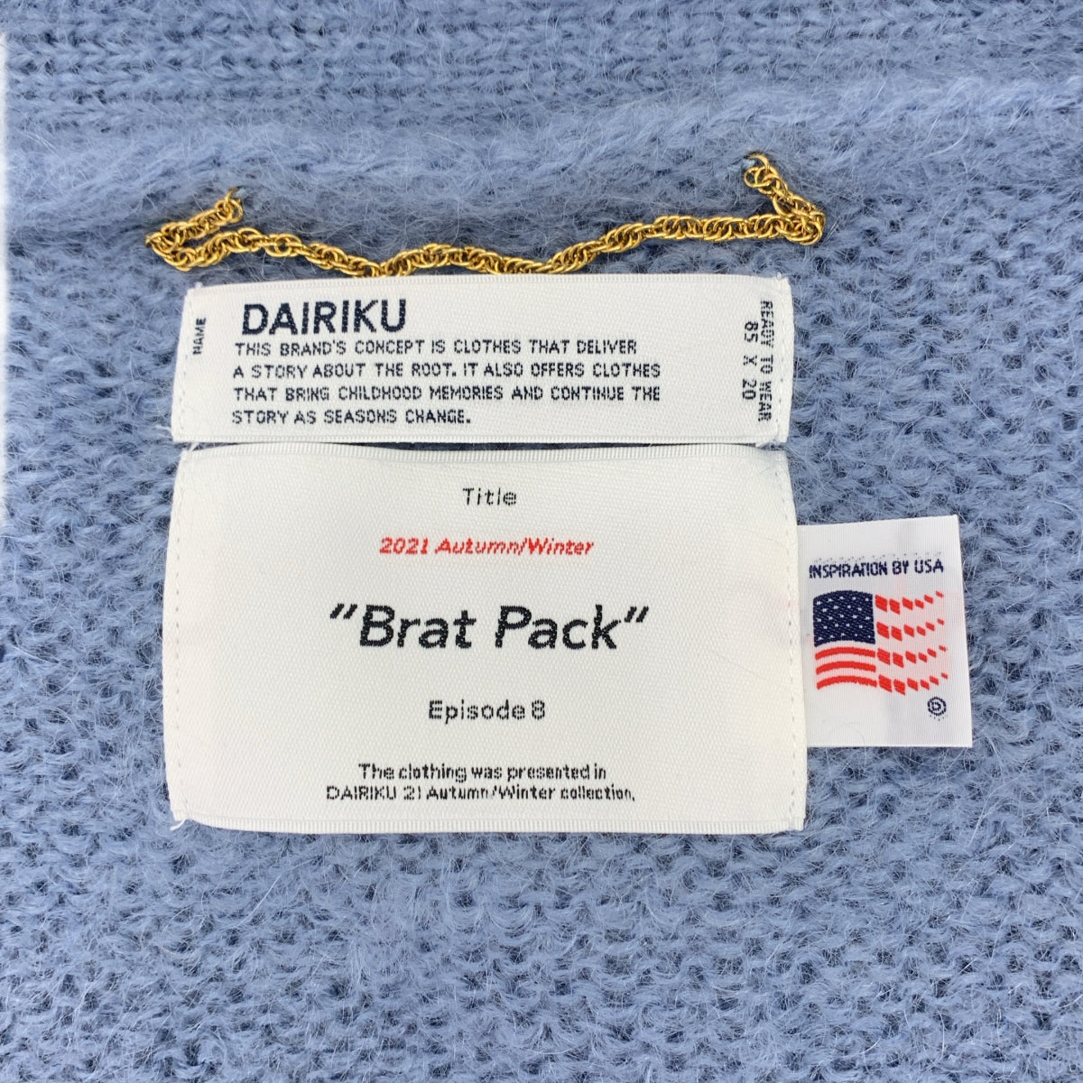 DAIRIKU / ダイリク | 2021AW | Brat Pack / Molly Mohair Knit Cardigan モヘア Vネック カーディガン | F | ブルー | メンズ