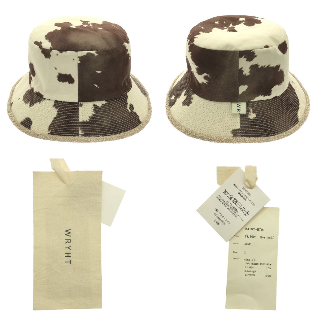 【미품】 WRYHT / 라이트 | 2024SS | DOUBLE FACE BUCKET HAT 뒤집을 수 있는 버킷 모자 | 1 | 베이지 / 화이트 | 여성