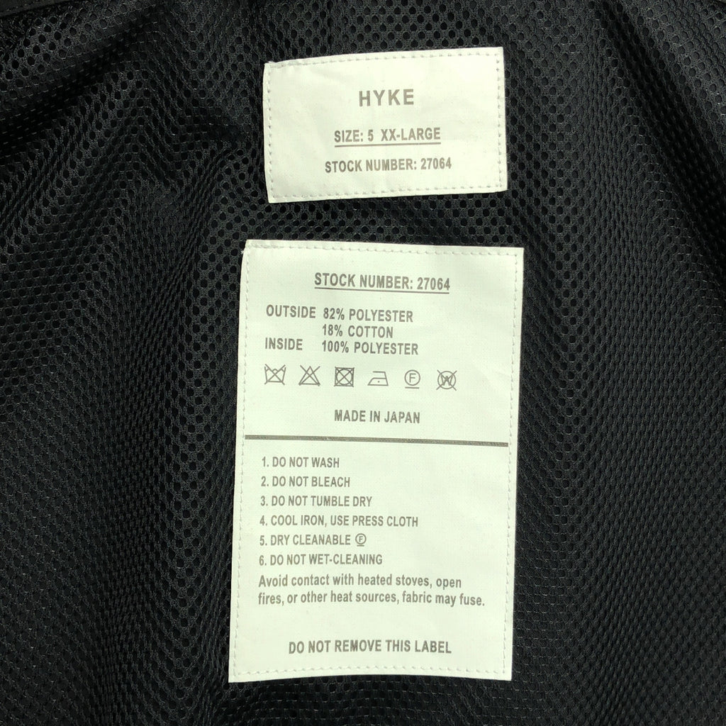 [新] HYKE | 2024秋冬 | TYPE M-6 27064 野戰外套 | 5 |黑色 |女性的