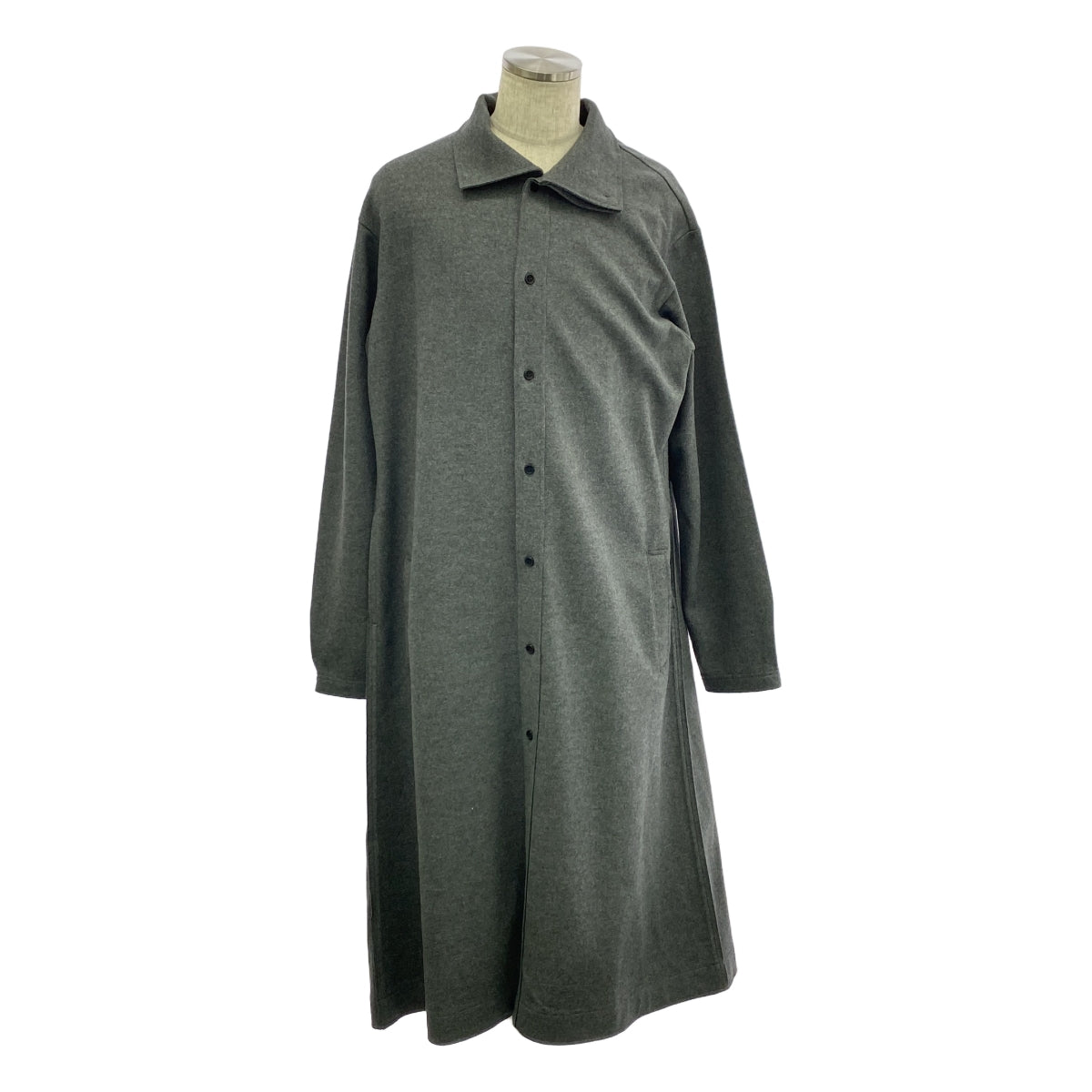 【美品】  YOHJI YAMAMOTO POUR HOMME / ヨウジヤマモトプールオム | 2018AW | ウール ロング コート | 3 | グレー | メンズ