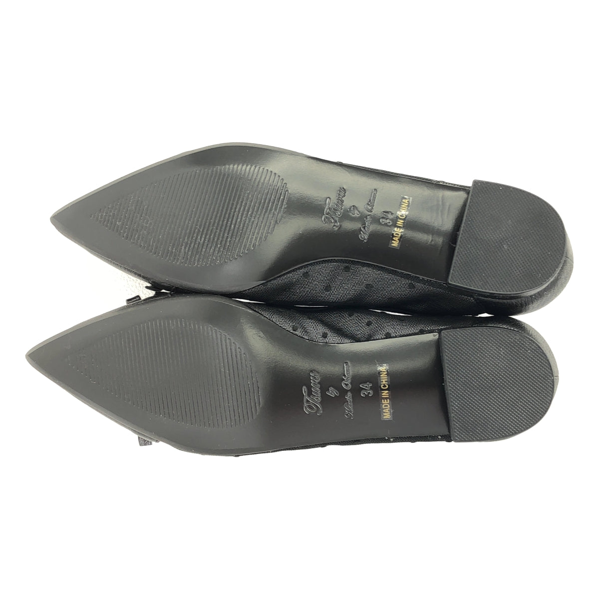 【新品】  TSURU by Mariko Oikawa / ツルバイマリコオイカワ | ポインテッドトゥ メッシュ ドット パンプス | 34 | ブラック | レディース