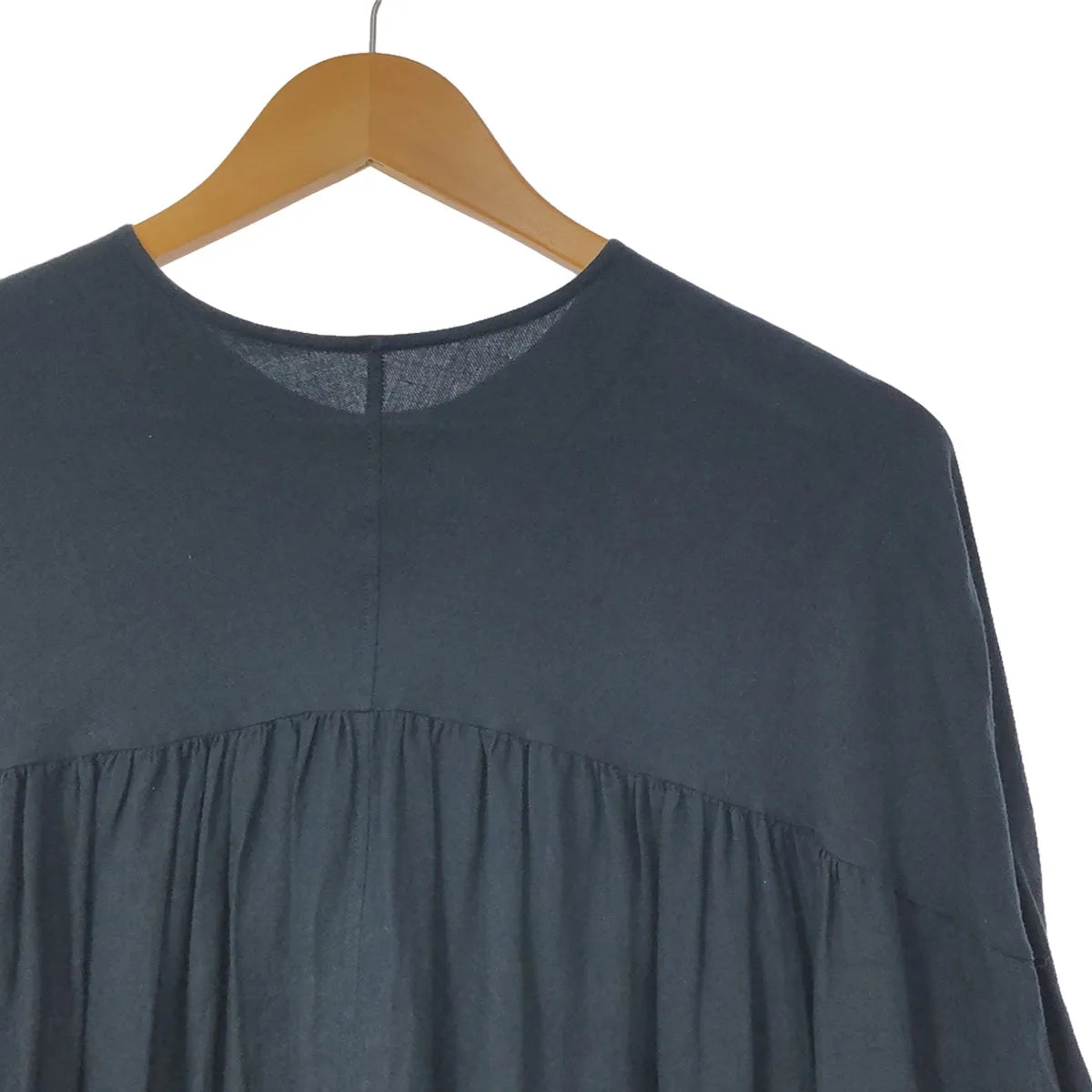 ヨーガンレール（JURGEN LEHL）の長袖刺繍ワンピース　M JURGEN LEHL / ヨーガンレール | マオカラー ワンピース | M