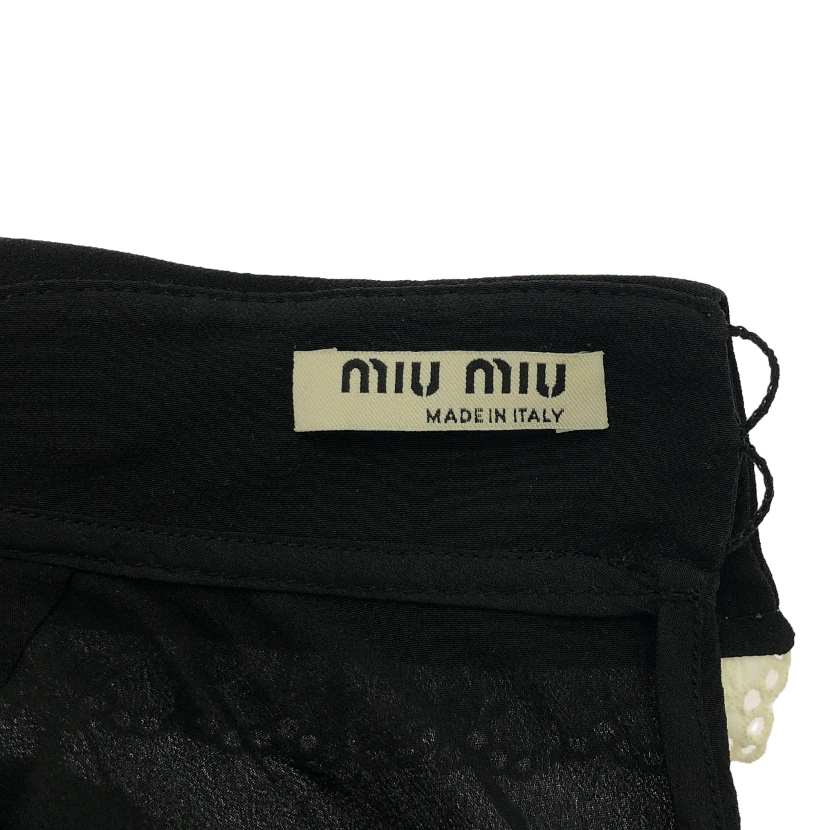 miu miu / 뮤 뮤 | 레이스 스티치 민소매 셔츠 | 38 | 여성
