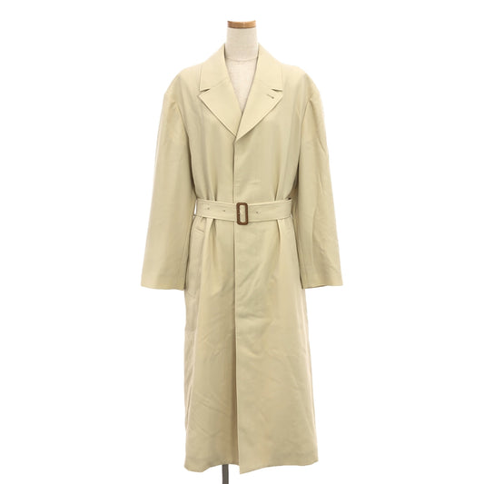 [New] AURALEE | 2024SS | HARD TWIST WOOL TWILL CHESTERFIELD COAT | 1 | Ivory | Women's