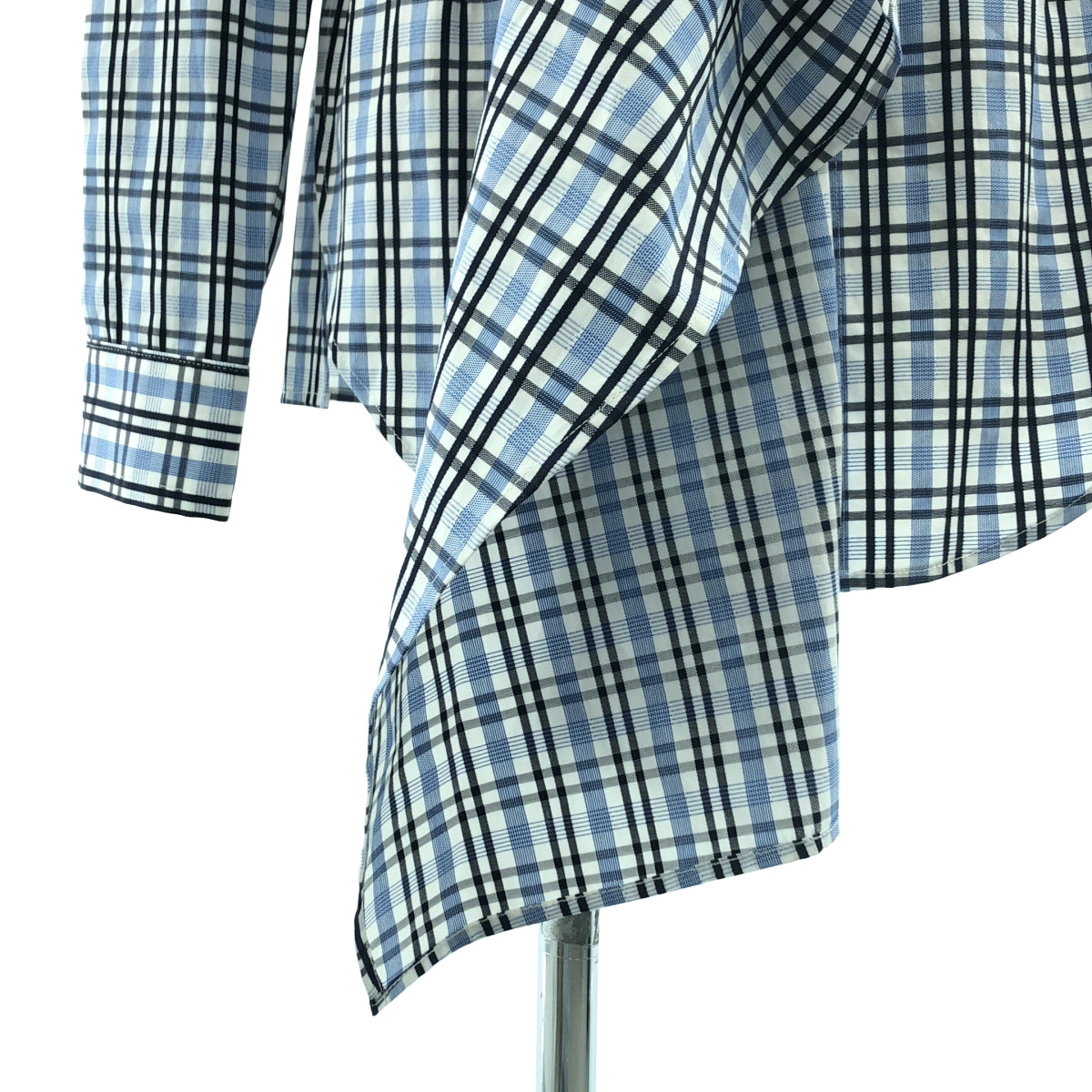 Litkovska / 리트코프스카 | 코튼 체크 스톨 셔츠 | 34 | 블랙/블루/화이트 | 여성