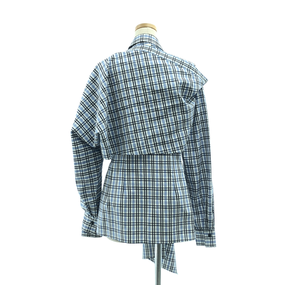 Litkovska / 리트코프스카 | 코튼 체크 스톨 셔츠 | 34 | 블랙/블루/화이트 | 여성