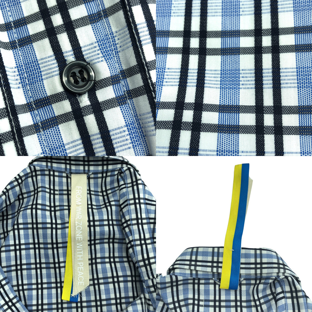 Litkovska / 리트코프스카 | 코튼 체크 스톨 셔츠 | 34 | 블랙/블루/화이트 | 여성