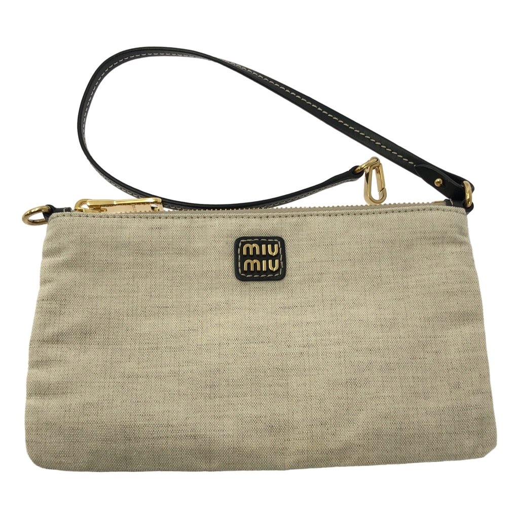 【美品】  miu miu / ミュウミュウ | IVY ラフィア エフェクト トートバッグ | ベージュ | レディース