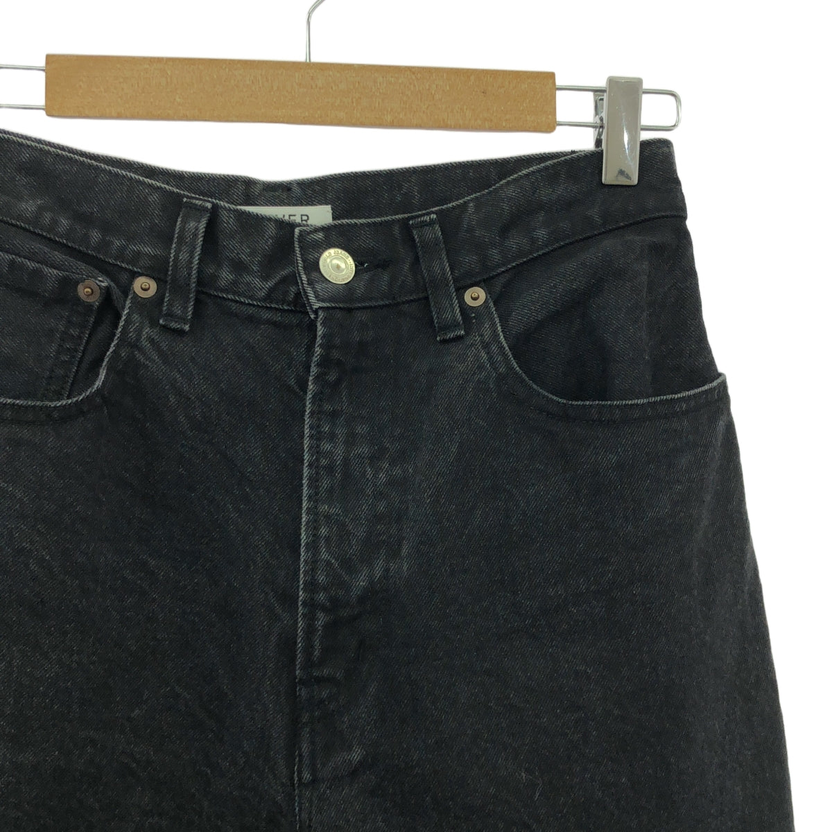 【新品】  None / | RIVER / リバー リメイクデザインデニムパンツ | M | ブラック | レディース
