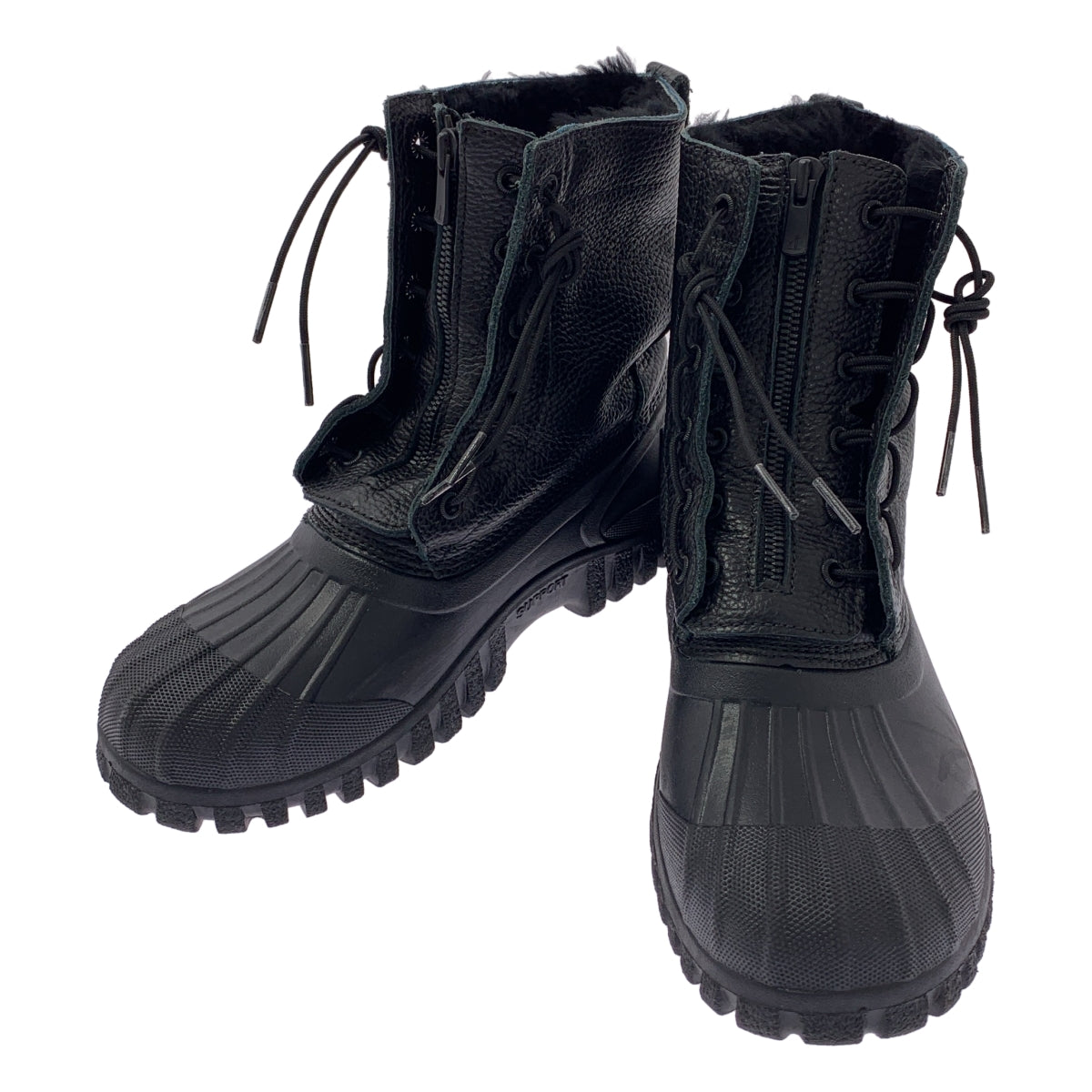 [狀況極佳] nonnative / Nonnative | x DIEMME 皮革蟒蛇皮拉鍊靴 | 尺寸 37 | 黑色 | 男款