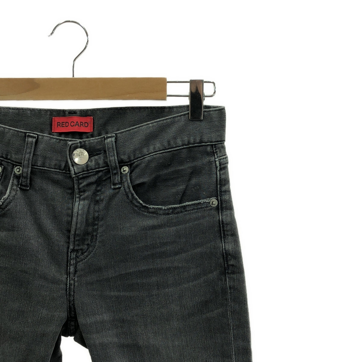 紅牌 |週年紀念彈性錐形黑色牛仔褲 |尺寸 23 |黑色 |女性的