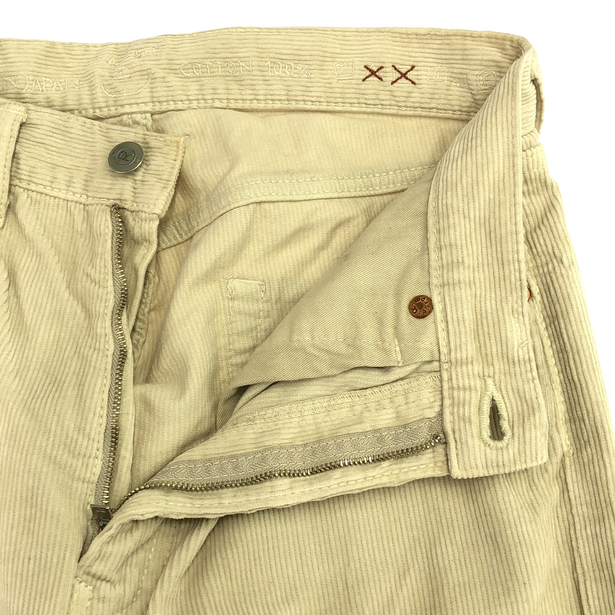 45rpm/每分鐘四十五轉| 12 條燈芯絨 Sorahikohime 長褲 | SHOPBOP尺寸 28 |米色 |女性的