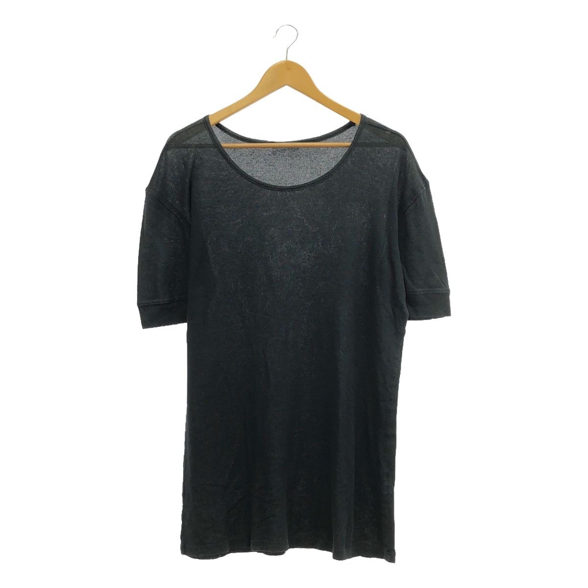 BALMAIN | Distressed Long Length T-Shirt | M | Black | Men's