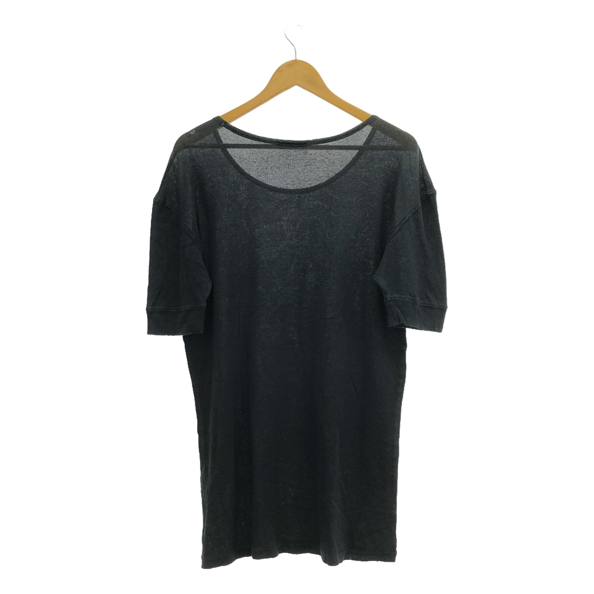 BALMAIN | Distressed Long Length T-Shirt | M | Black | Men's