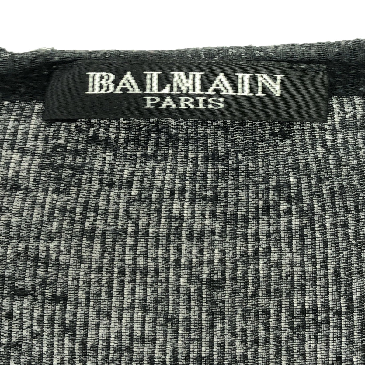 BALMAIN / 발만 | 데미지 가공 롱렌스 티셔츠 | M | 블랙 | 남성