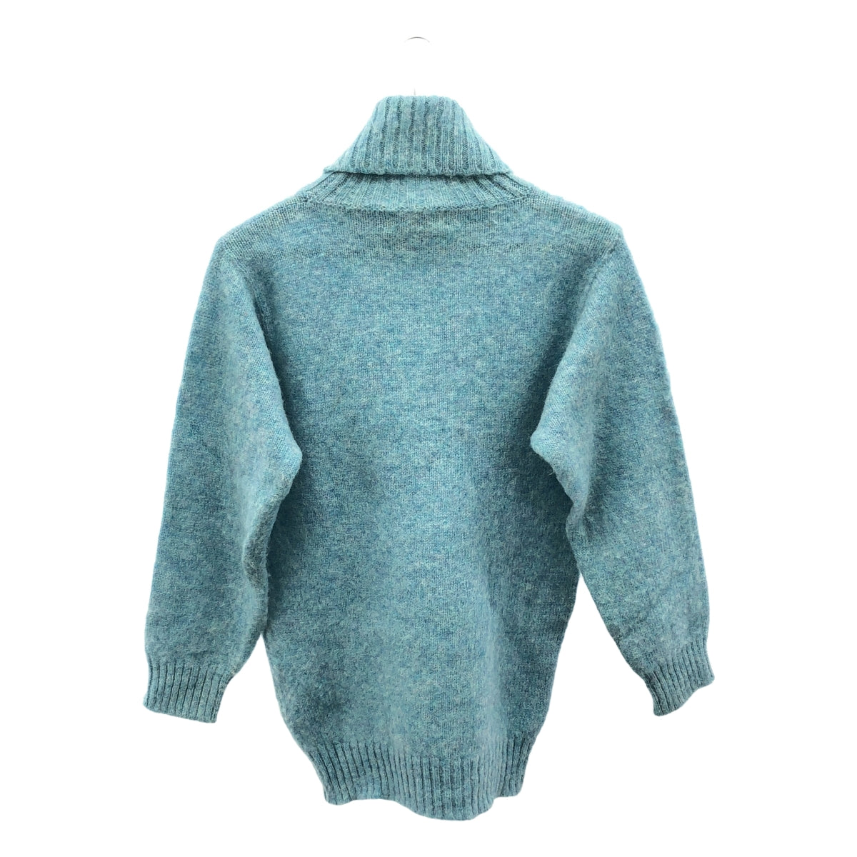 SHETLAND WOOLLEN Co. / シェットランドウーレン | ウール タートルネックニット | S | ライトブルー | レディース