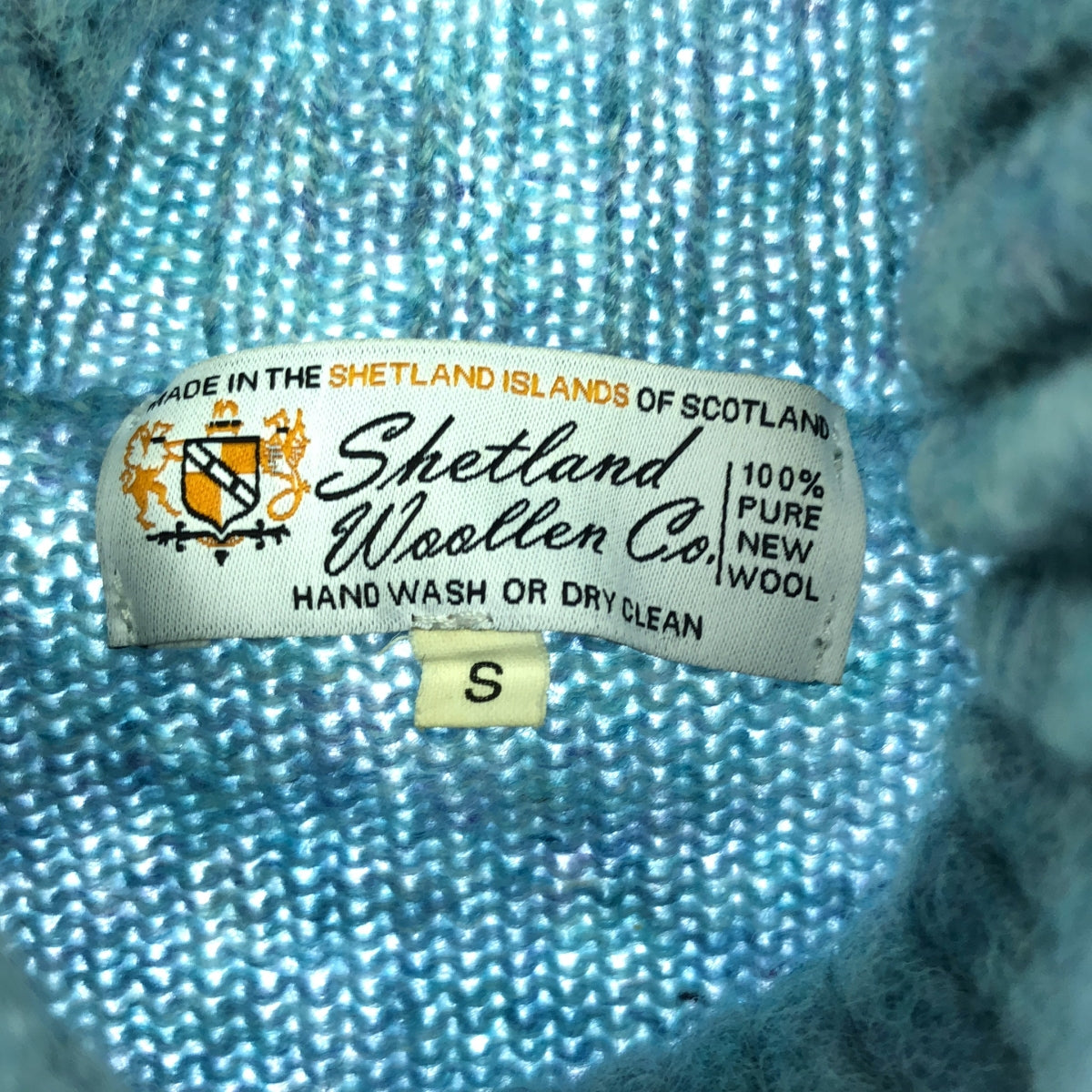 SHETLAND WOOLLEN Co. / シェットランドウーレン | ウール タートルネックニット | S | ライトブルー | レディース