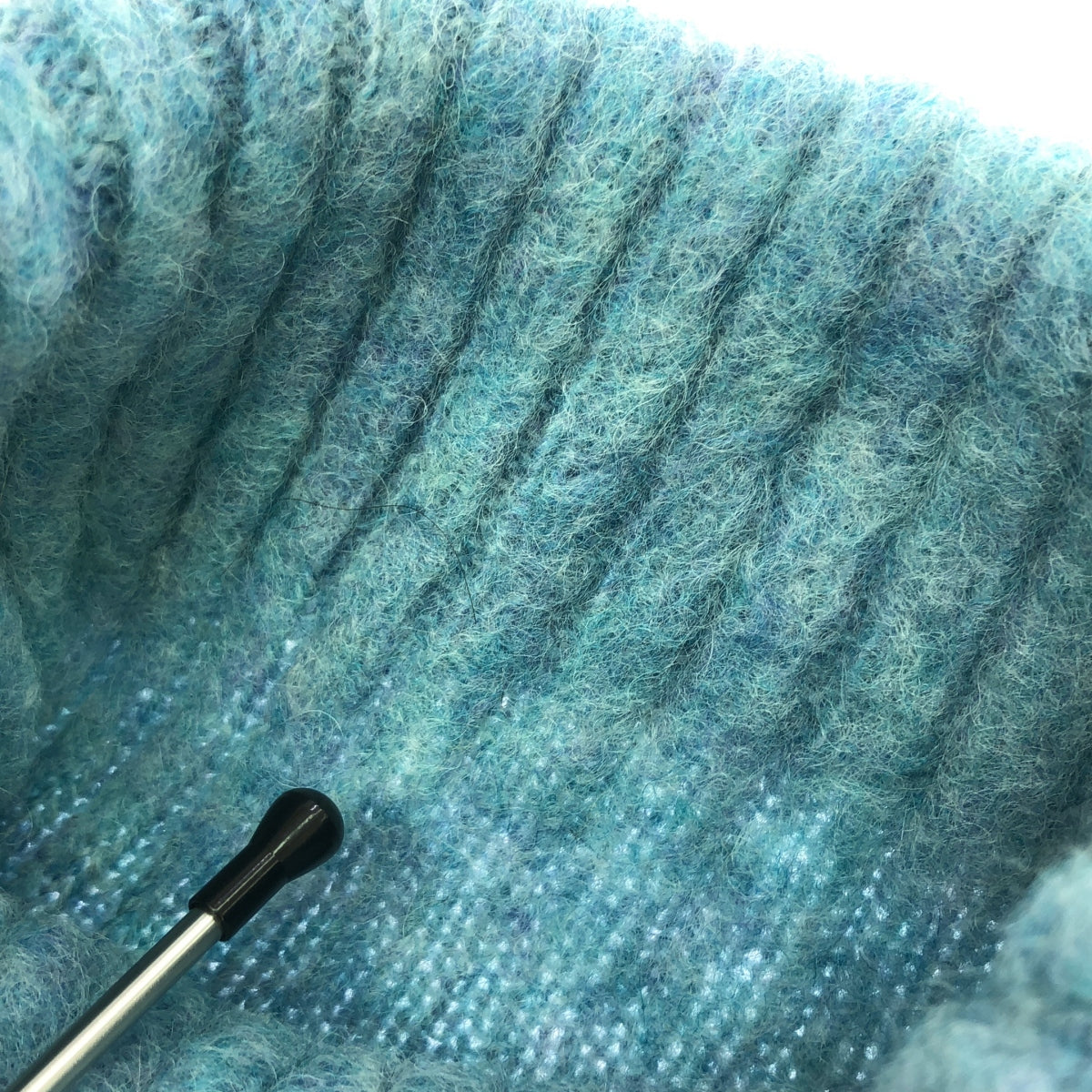 SHETLAND WOOLLEN Co. / シェットランドウーレン | ウール タートルネックニット | S | ライトブルー | レディース
