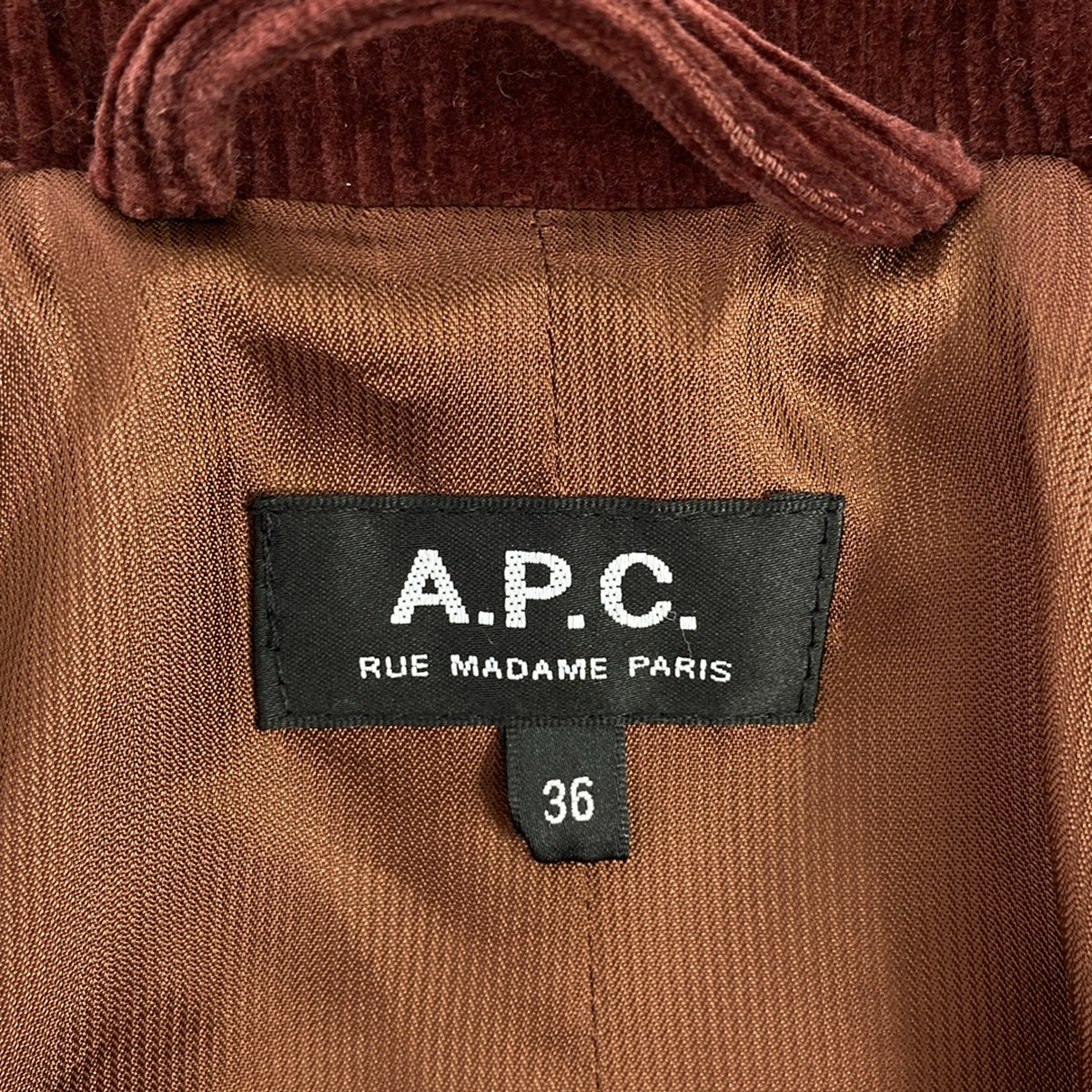 APC / A.P.C. | Corduroy trench coat | 36 | Bordeaux | Women's