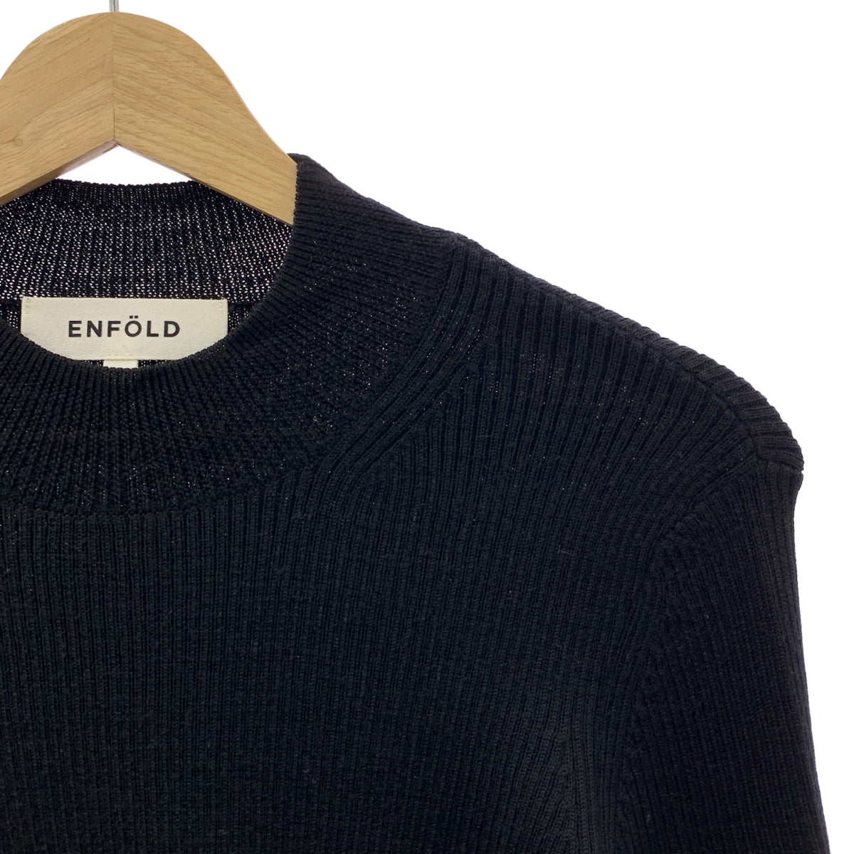 ENFOLD | 羊毛羅紋圓領毛衣 | 尺寸 38 | 女款