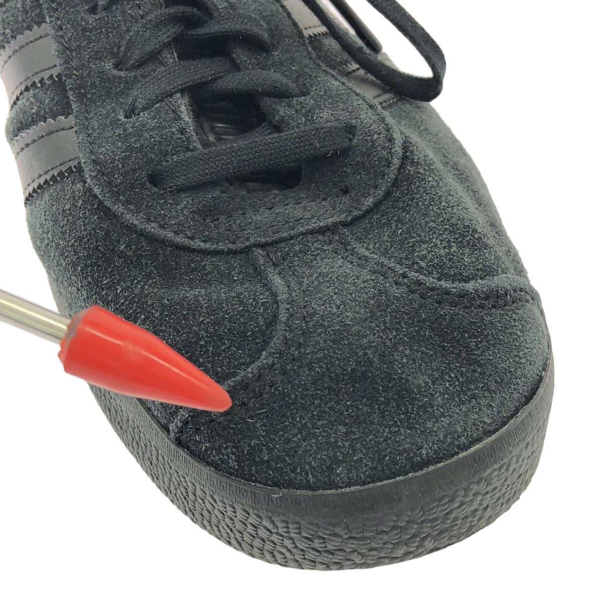 阿迪達斯 | GAZELLE 絨面革運動鞋 |尺寸 26 |核心黑色 |男士