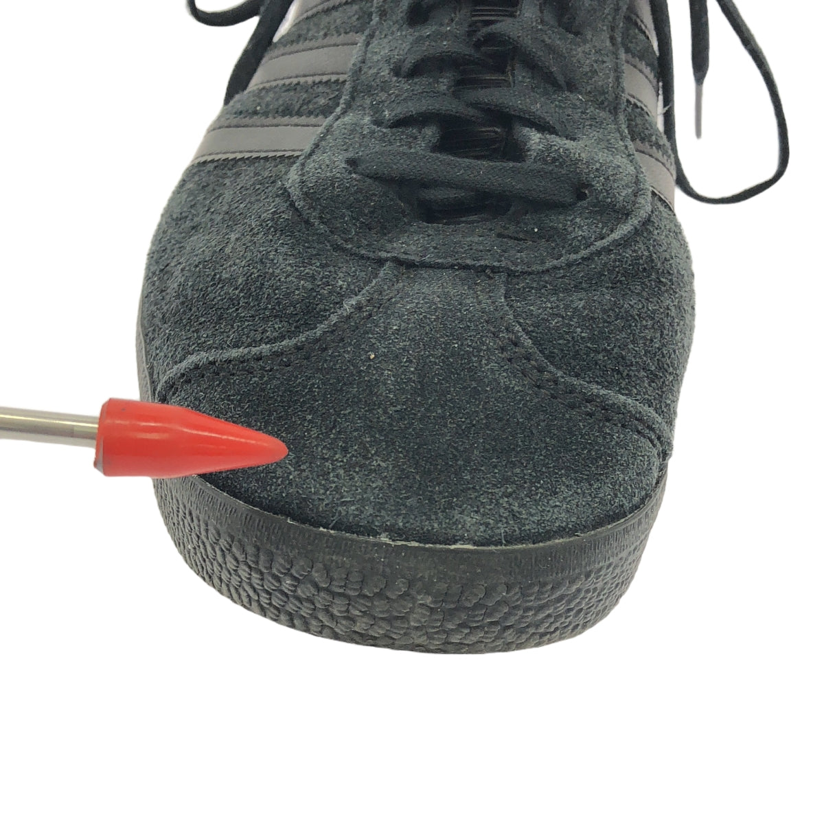 阿迪達斯 | GAZELLE 絨面革運動鞋 |尺寸 26 |核心黑色 |男士