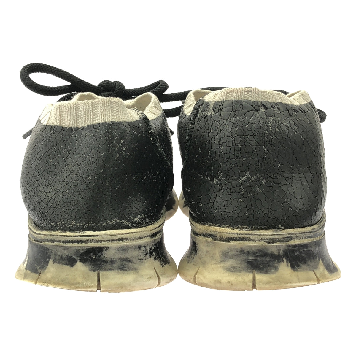 Maison Margiela |豪華跑者 |裂紋繫帶運動鞋 |尺寸 43 |黑色 |男士