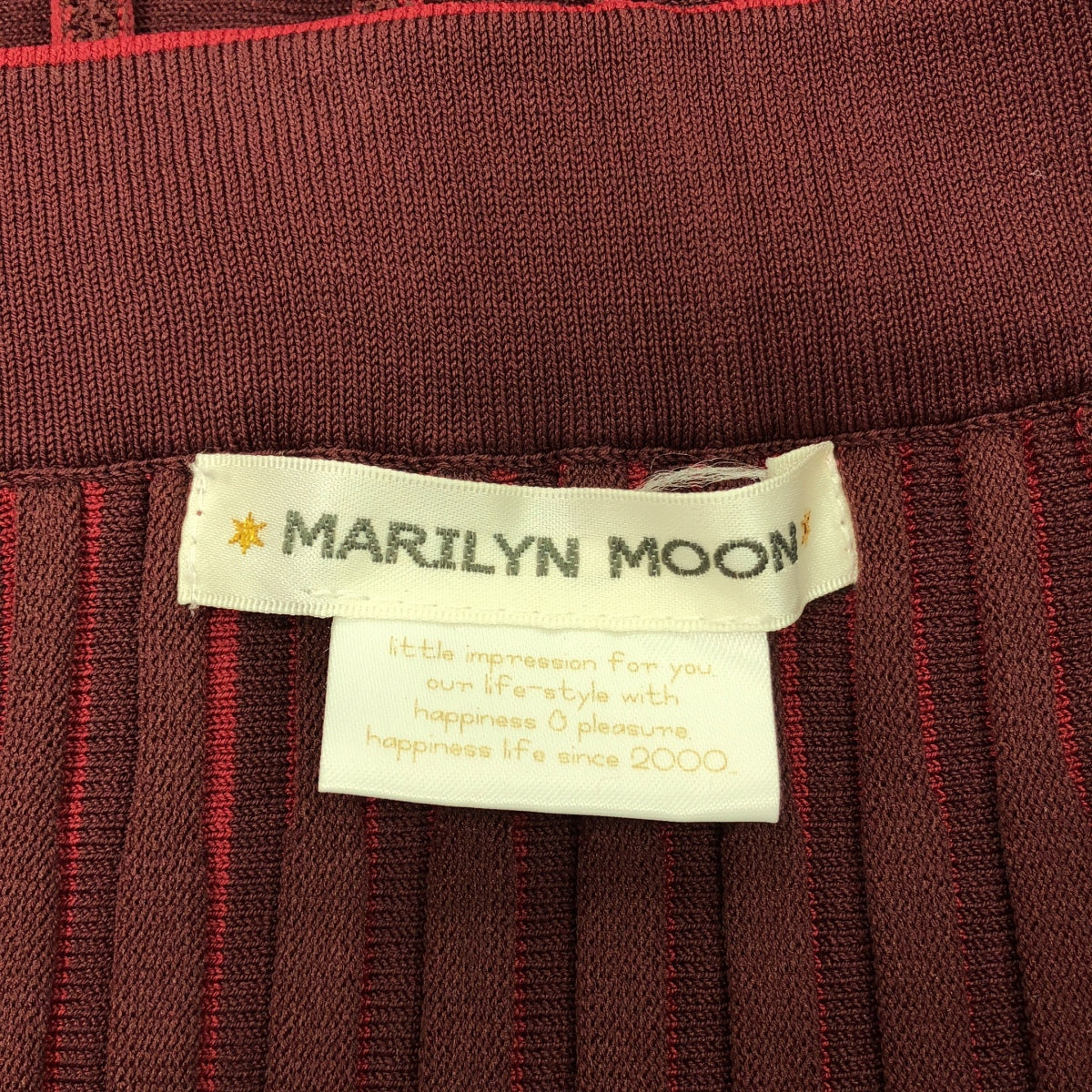 MARILYN MOON / マリリンムーン | プリーツ ニット スカート | ボルドー | レディース